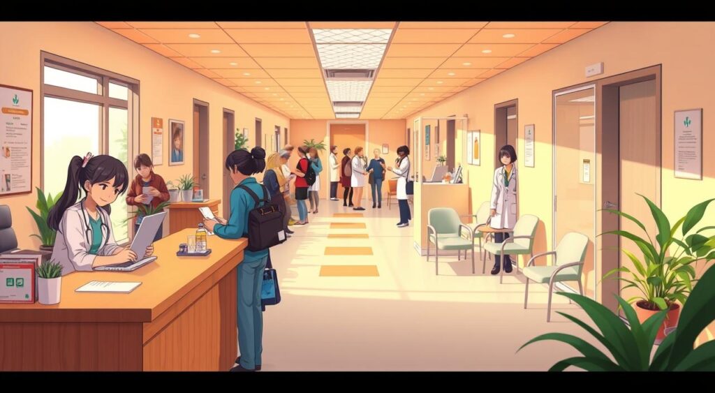 healthcare services preparation at a free health clinic